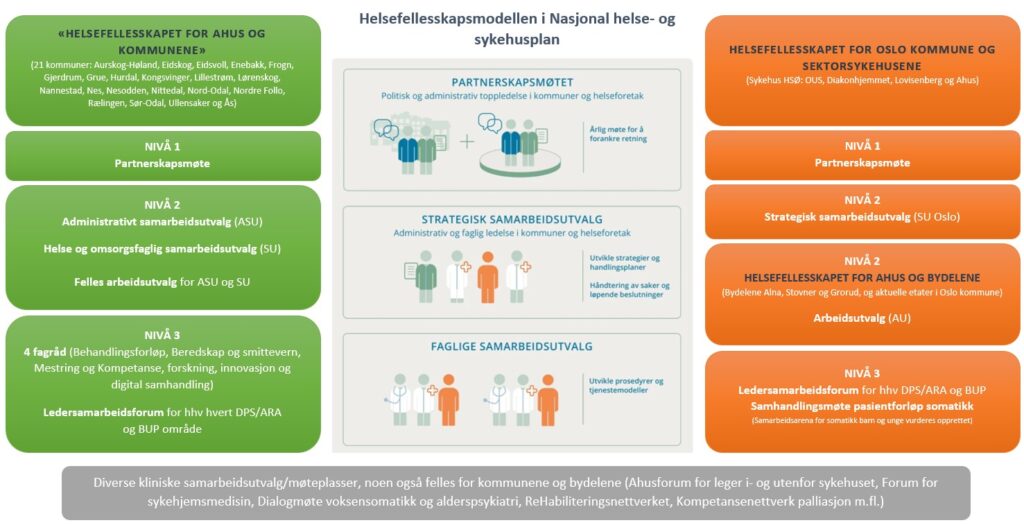 Helsefellesskapsstrukturen på Ahus